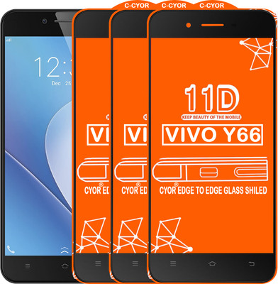 CYOR Edge To Edge Tempered Glass for VIVO Y66(Pack of 3)