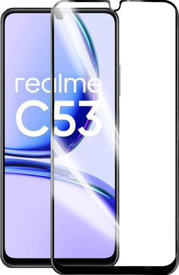 HUPSHY Edge To Edge Tempered Glass for realme C53(Pack of 1)