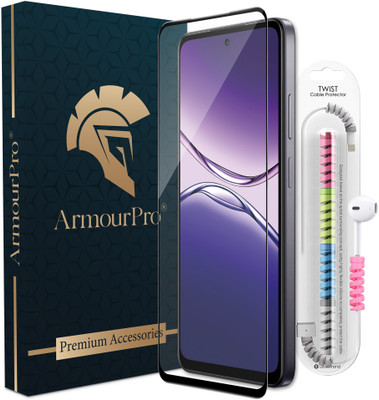 ArmourPro Edge To Edge Tempered Glass for Oppo K13X 5G, Oppo K13X, OG Tempered Glass with Cable Protector(Pack of 1)