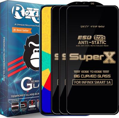 Roxel Edge To Edge Tempered Glass for INFINIX SMART 5A(Pack of 3)