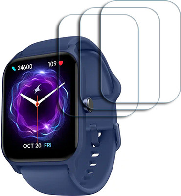 SOMTONE Edge To Edge Tempered Glass for FASTRACK REFLEX NITRO LARGE 1.8 inch SMARTWATCH SCREEN GUARD(Pack of 3)