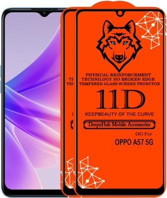 DeepzHub Edge To Edge Tempered Glass for OPPO A57 5G(Pack of 2)