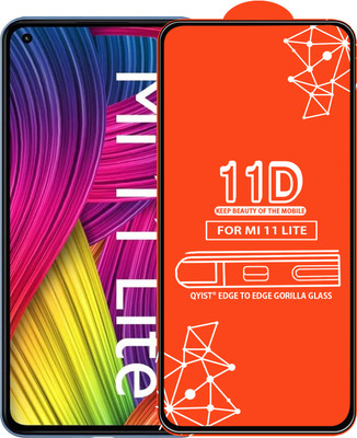 Qyist Edge To Edge Tempered Glass for Mi 11 Lite(Pack of 1)