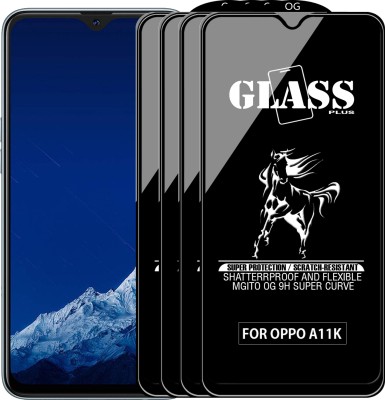 MGito Edge To Edge Tempered Glass for Oppo A11K(Pack of 4)