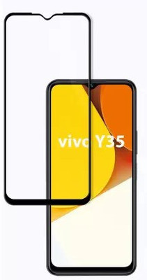 VISHRN Edge To Edge Tempered Glass for Vivo Y35(Pack of 1)