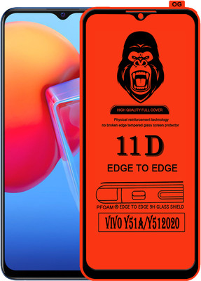 Laxdom Edge To Edge Tempered Glass for VIVO Y51 2020(Pack of 1)