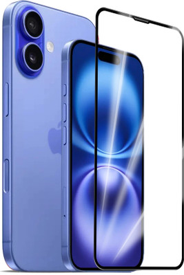 HUPSHY Edge To Edge Tempered Glass for Apple iPhone 16, iPhone 16(Pack of 1)