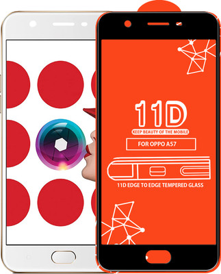 Qyist Edge To Edge Tempered Glass for Oppo A57(Pack of 1)