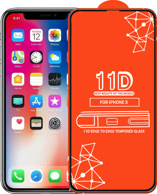 Roxel Edge To Edge Tempered Glass for Apple iPhone X(Pack of 1)