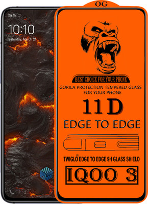 TWIGLO Edge To Edge Tempered Glass for IQOO 3(Pack of 1)