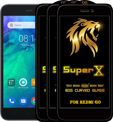 PFOAM Edge To Edge Tempered Glass for REDMI GO(Pack of 3)