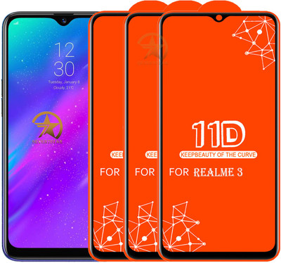 HQ Protection Edge To Edge Tempered Glass for Realme 3(Pack of 3)