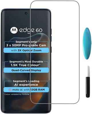 BRENZZ Edge To Edge Tempered Glass for MOTOROLA Edge 60 5G, MOTOROLA Moto Edge 60 5G, MOTO Edge 60 5G(Pack of 1)
