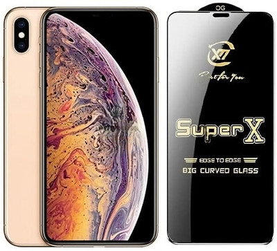 Bnny Edge To Edge Tempered Glass for Apple iPhone XS Max Super X Tempered Glass(Pack of 1)