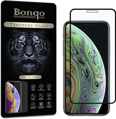 Bonqo Edge To Edge Tempered Glass for Apple iPhone XS(Pack of 1)