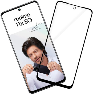 HUPSHY Edge To Edge Tempered Glass for realme 11x 5G(Pack of 1)