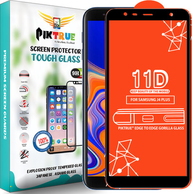 PikTrue Edge To Edge Tempered Glass for Samsung Galaxy J4 Plus(Pack of 1)