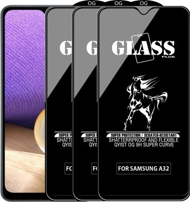 Qyist Edge To Edge Tempered Glass for SAMSUNG GALAXY A32(Pack of 3)
