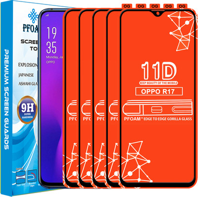 PFOAM Edge To Edge Tempered Glass for OPPO R17(Pack of 5)