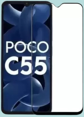 vmt stock Edge To Edge Tempered Glass for POCO C55 5G(Pack of 1)