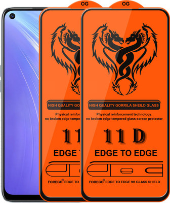 HQ Protection Edge To Edge Tempered Glass for Realme 6(Pack of 2)
