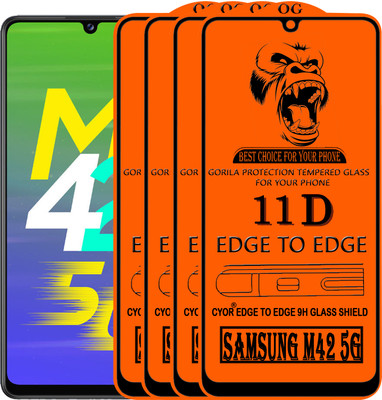 CYOR Edge To Edge Tempered Glass for SAMSUNG M42 5G(Pack of 4)