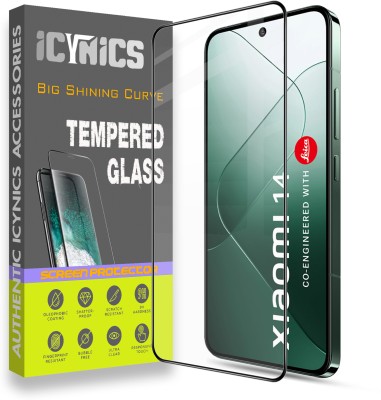 ICYNICS Edge To Edge Tempered Glass for Xiaomi 14, Anti-Fingerprint, Waterproof, Oil-resistant, Bubble-Free, Anti-Static with Full Screen Coverage & Easy Installation(Pack of 1)