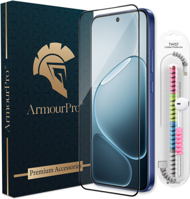 ArmourPro Edge To Edge Tempered Glass for Oppo F31 5G, Oppo F31, OG Tempered Glass with Cable Protector(Pack of 1)