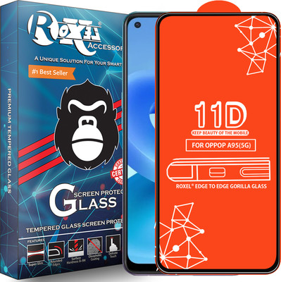 Roxel Edge To Edge Tempered Glass for Oppo A95(5G)(Pack of 1)
