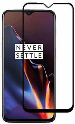 shrino Edge To Edge Tempered Glass for SHRINO 11D Anti Scratch Curved 9H Full Tempered Glass Screen Protector for Oneplus 6t (Black) SH-TG6DBK-1916(Pack of 1)