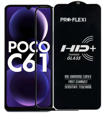 SM Styles Edge To Edge Tempered Glass for Xiaomi Poco C61/Poco C61(Pack of 1)