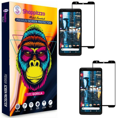 Shoppitzzo Edge To Edge Tempered Glass for Google Pixel 2XL (6 Inch)**DuraGlass**Millitary Grade-Anti Explosion-Tempered Glass/Full Screen Coverage-Edge to Edge/9H Hardness/With Easy Installation Kit(Pack of 2)