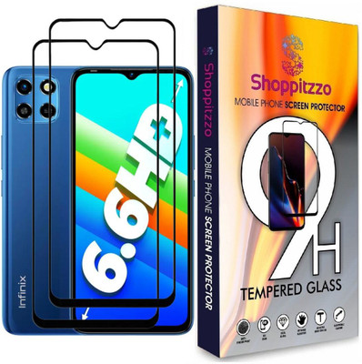 Shoppitzzo Edge To Edge Tempered Glass for Infinix Smart 6 HD**NeoShield**Millitary Grade-Anti Explosion-Tempered Glass/Full Screen Coverage-Edge to Edge/9H Hardness/With Easy Installation Kit(Pack of 2)