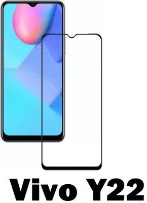 welldesign Edge To Edge Tempered Glass for Vivo Y22(Pack of 1)
