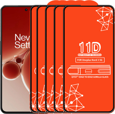 Qyist Edge To Edge Tempered Glass for Oneplus Nord 3 5G(Pack of 5)