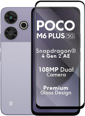 iCopertina Edge To Edge Tempered Glass for POCO M6 Plus 5G(Pack of 1)