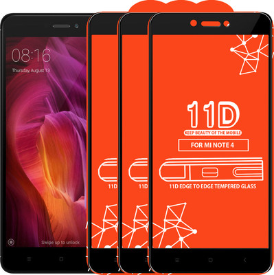 Roxel Edge To Edge Tempered Glass for Mi Redmi Note 4(Pack of 3)