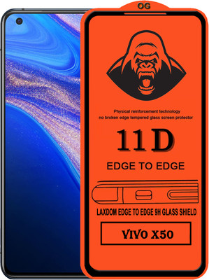 Laxdom Edge To Edge Tempered Glass for VIVO X50(Pack of 1)