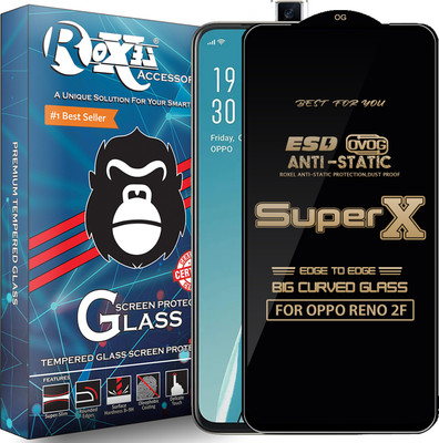 Roxel Edge To Edge Tempered Glass for Oppo Reno2 F(Pack of 1)