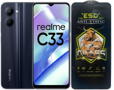 Blate Edge To Edge Tempered Glass for Realme C33, ESD Tempered Glass, ESD Screen Protector, Anti Static, Screen Protector(Pack of 1)