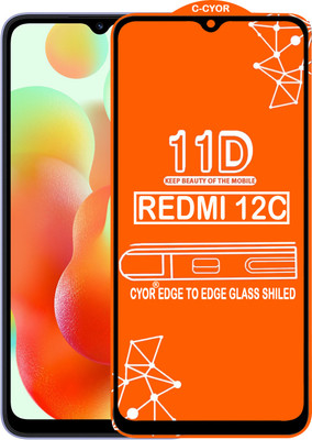 CYOR Edge To Edge Tempered Glass for REDMI MI 12C(Pack of 1)