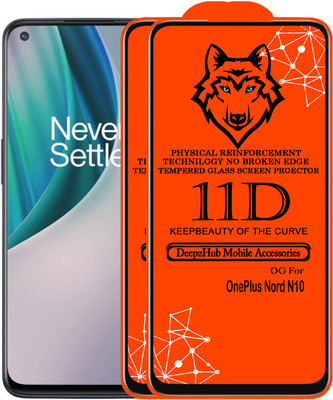 DeepzHub Edge To Edge Tempered Glass for OnePlus Nord N10(Pack of 2)