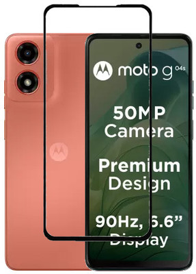 ECMERED Edge To Edge Tempered Glass for Motorola g04s, Moto g04s, MOTOROLA G04S, MOTO G04S(Pack of 1)
