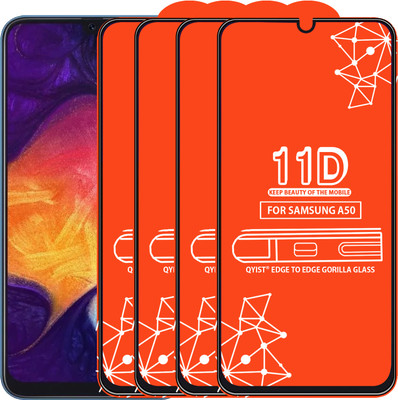 Qyist Edge To Edge Tempered Glass for Samsung Galaxy A50(Pack of 4)