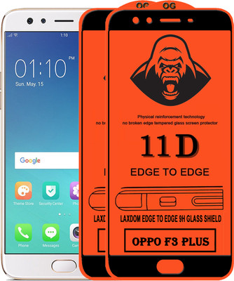 Laxdom Edge To Edge Tempered Glass for OPPO F3 PLUS(Pack of 2)