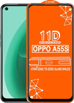 CYOR Edge To Edge Tempered Glass for OPPO A55S(Pack of 1)