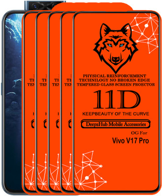 DeepzHub Edge To Edge Tempered Glass for vivo V17Pro(Pack of 5)