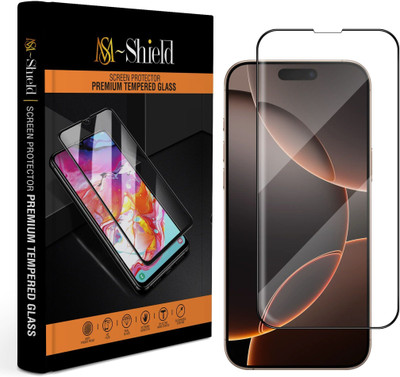 MS-Shield Edge To Edge Tempered Glass for Apple iPhone 16 Pro Max, High Transparency HD+ Glass Protection(Pack of 1)