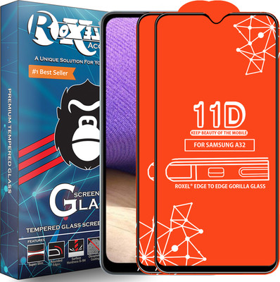 Roxel Edge To Edge Tempered Glass for Samsung Galaxy A32(Pack of 2)