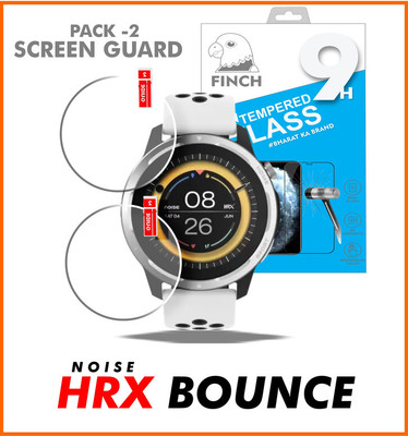 KANCHA Edge To Edge Tempered Glass for NOISE HRX BOUNCE SMART WATCH(Pack of 2)